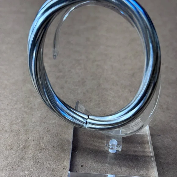 Silver Twist Bangle Bracelet Sterling 925